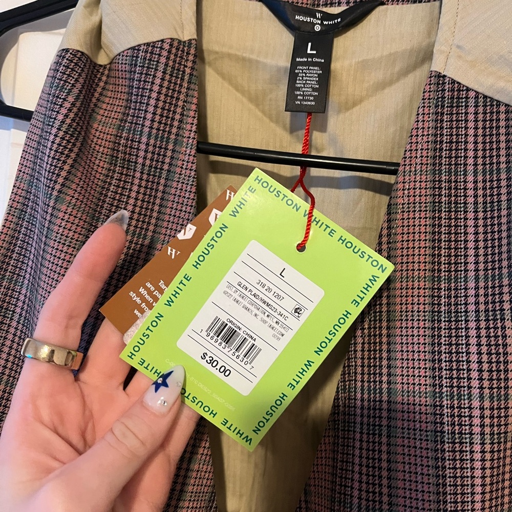 Houston White Plaid Vest